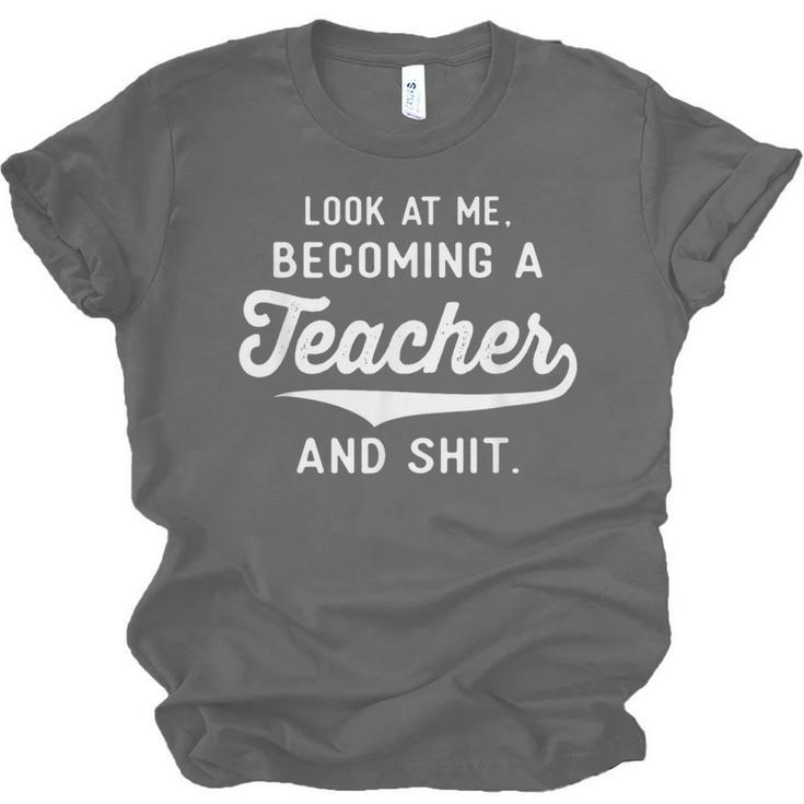 New Teacher Gifts Graduation Women Men Become Teachers Unisex Jersey T-Shirt