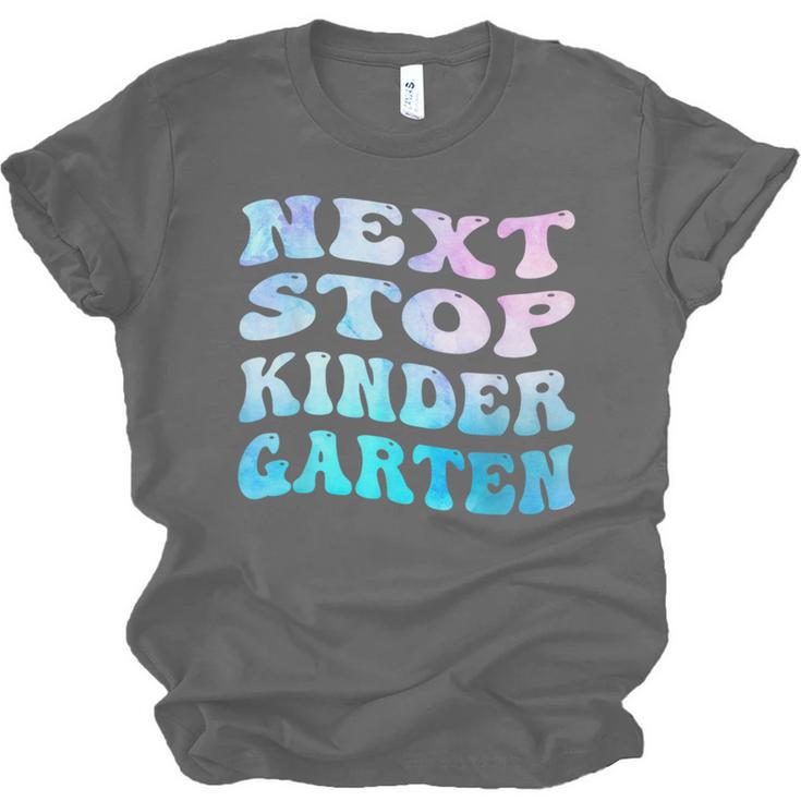 Next Stop Kindergarten Groovy Graduation Last Day Of School Unisex Jersey T-Shirt