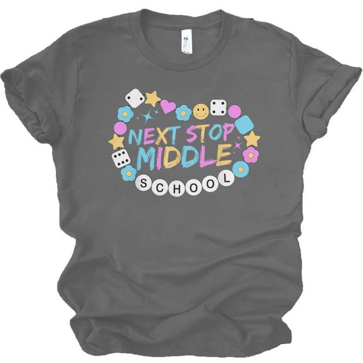 Next Stop Middle School Groovy Elementary School Graduation Unisex Jersey T-Shirt