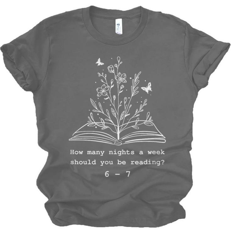 How Many Nights a Week Should You Be Reading 67 Meme Book Unisex Jersey T-Shirt
