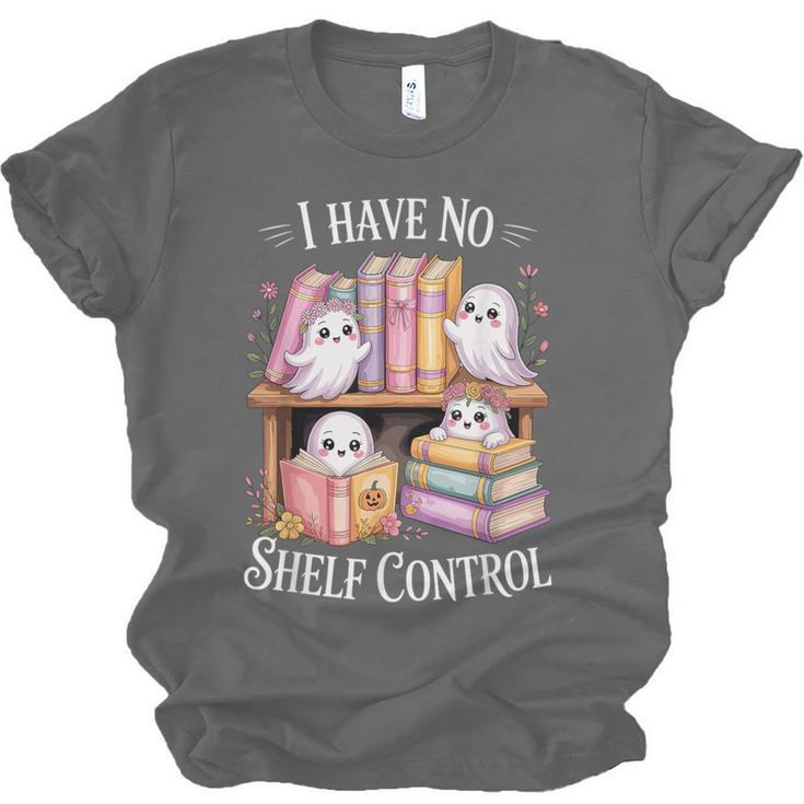 I Have No Shelf Control Ghost Reading Books Pun Unisex Jersey T-Shirt I Have No Shelf Control Ghost Reading Books Pun Unisex Jersey T-Shirt