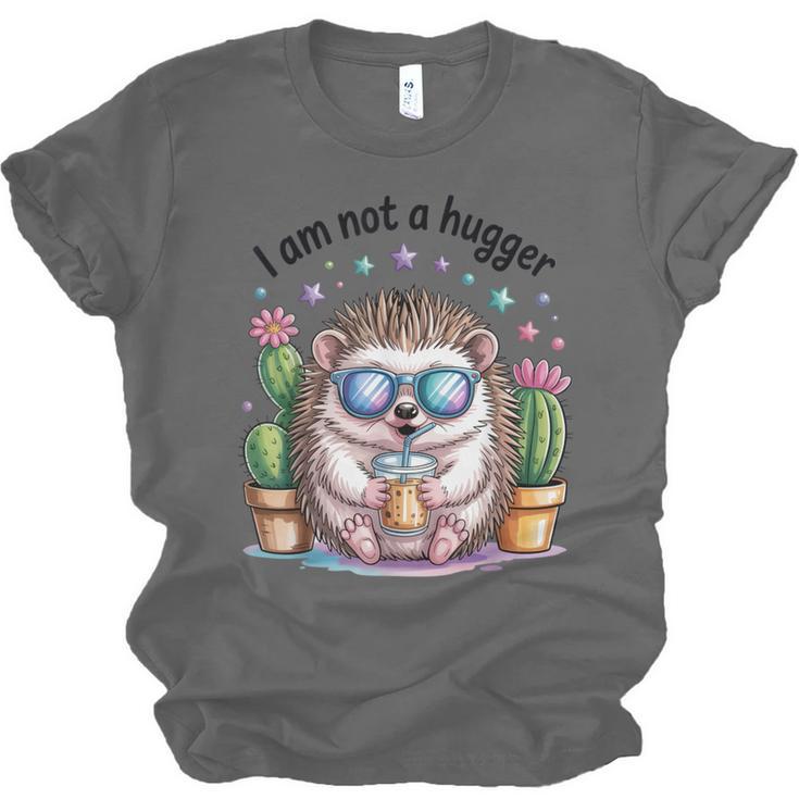 I Am Not a Hugger Introvert Hedgehog With Cactus Unisex Jersey T-Shirt I Am Not a Hugger Introvert Hedgehog With Cactus Unisex Jersey T-Shirt