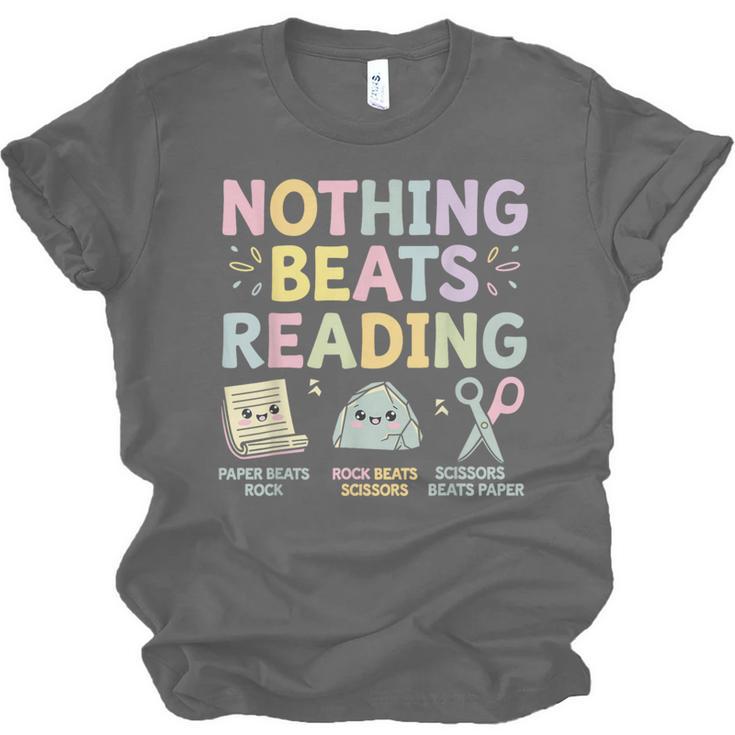 Nothing Beats Reading Book Librarian Across America Kids Unisex Jersey T-Shirt
