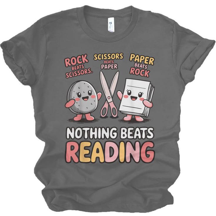 Nothing Goes Beyond Reading Rock Paper Scissors Book Unisex Jersey T-Shirt