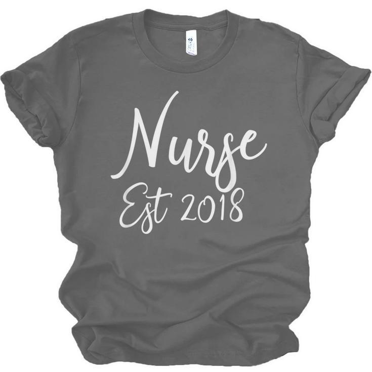 Nurse Established 2018 Shirt Nursing School Graduation Unisex Jersey T-Shirt