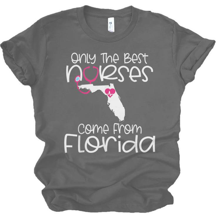 Nurse Florida RN CNA LPN Nursing Student Graduation Unisex Jersey T-Shirt