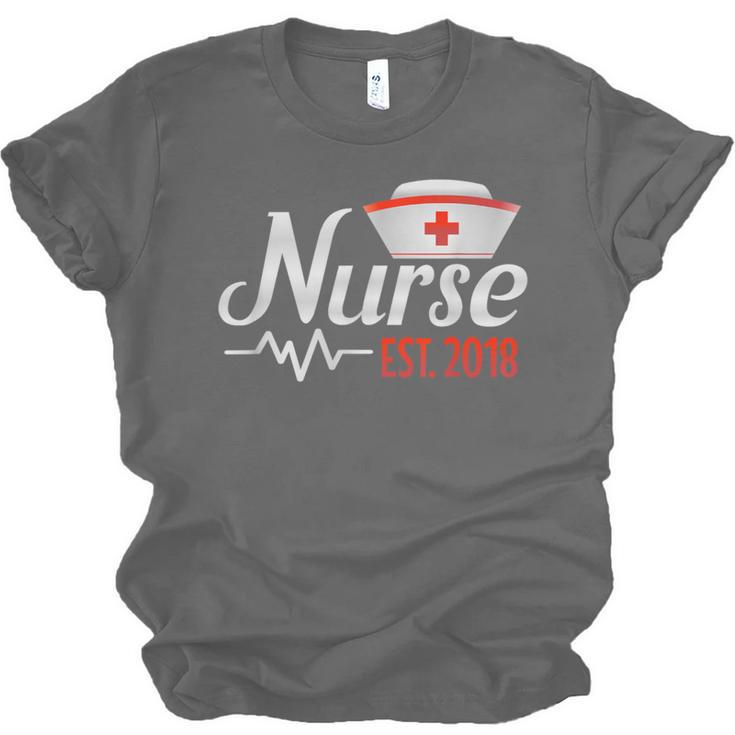 Nurse Nursing School Graduation Est 2018 Shirt Unisex Jersey T-Shirt