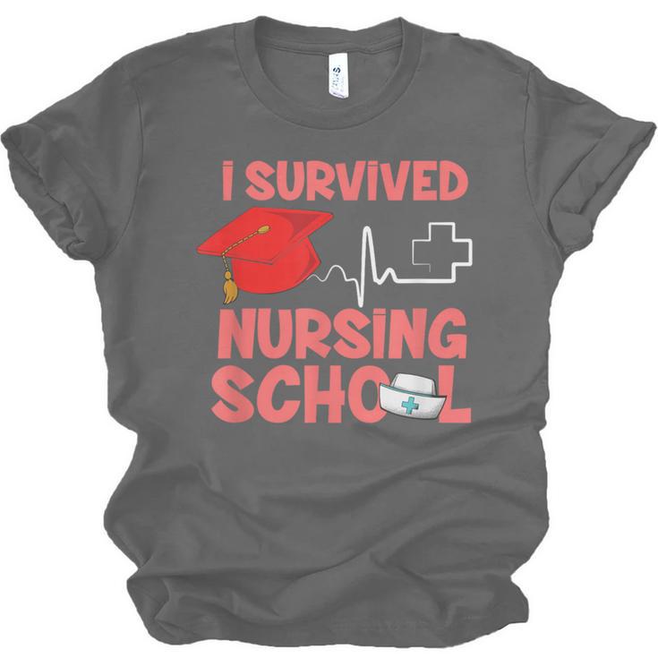 Nurse Survived Nursing School Graduation Unisex Jersey T-Shirt