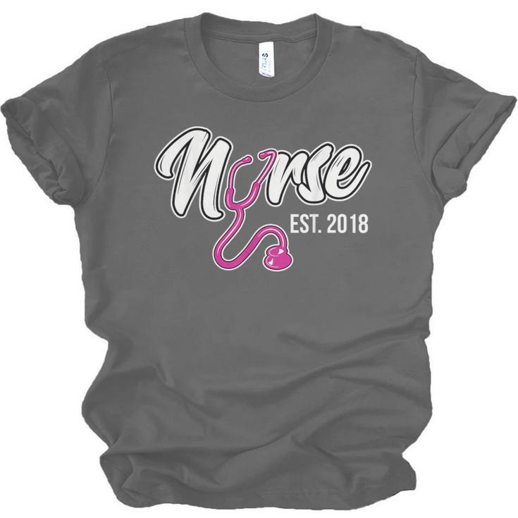 Nursing Graduation Nurse Est 2018 T-Shirt Unisex Jersey T-Shirt