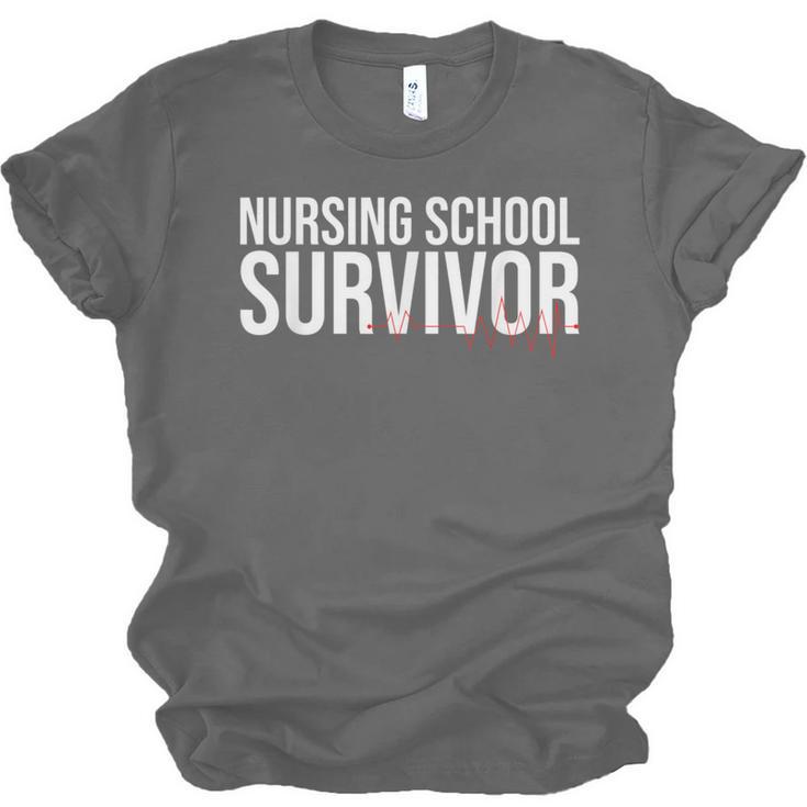 Nursing School Survivor- For Nurses-RN Graduation Unisex Jersey T-Shirt