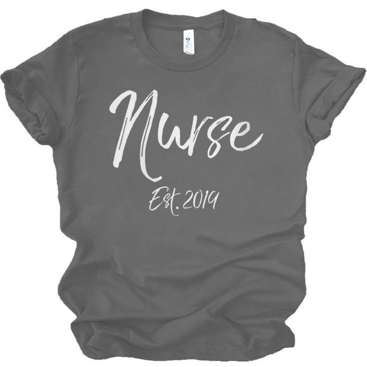 Nursing Student Graduation For Women Nurse Est 2019 Unisex Jersey T-Shirt