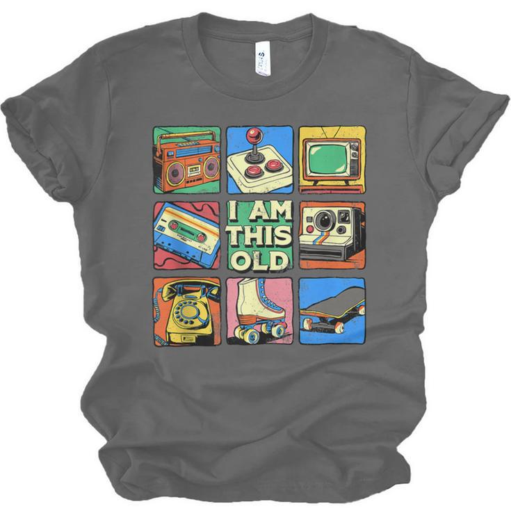 I Am This Old Retro Vintage Nostalgia 80s 90s Cassette Tape Unisex Jersey T-Shirt I Am This Old Retro Vintage Nostalgia 80s 90s Cassette Tape Unisex Jersey T-Shirt