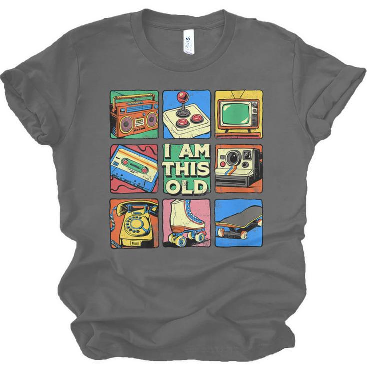 I Am This Old Retro Vintage Nostalgia 80s 90s Cassette Tape Unisex Jersey T-Shirt I Am This Old Retro Vintage Nostalgia 80s 90s Cassette Tape Unisex Jersey T-Shirt