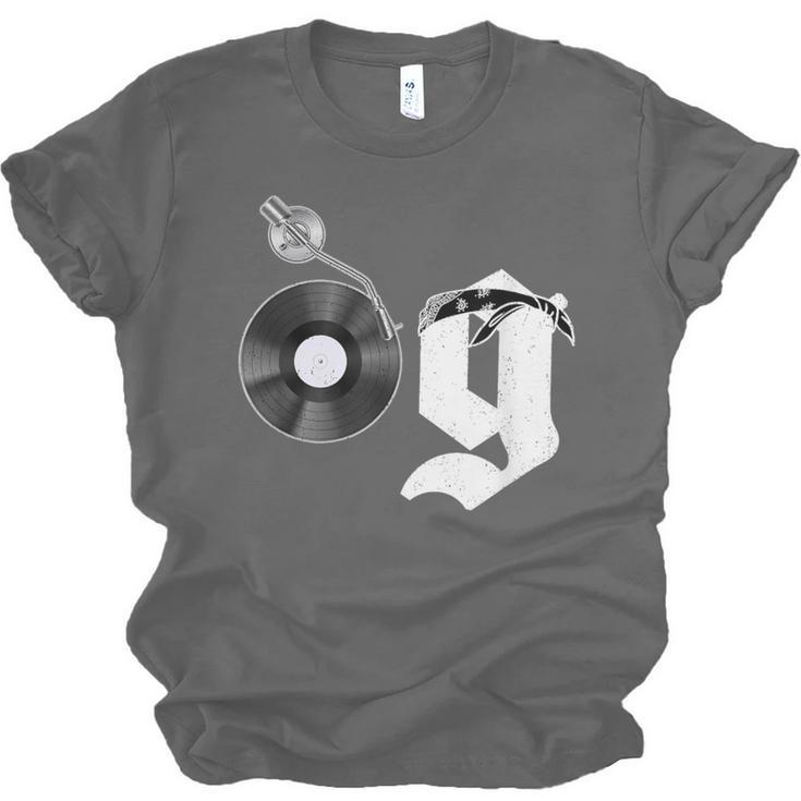 Old School Dad OG Hip Hop Head Vinyl Retro 80s90s Nostalgia Unisex Jersey T-Shirt