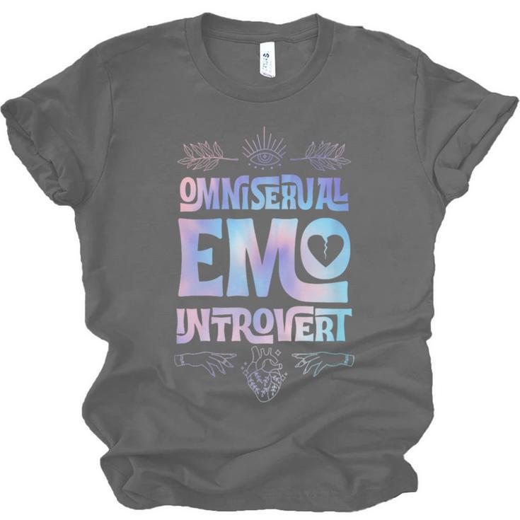 Omnisexual Emo Introvert Pride Trendy Mystic Teen Goth Style Unisex Jersey T-Shirt