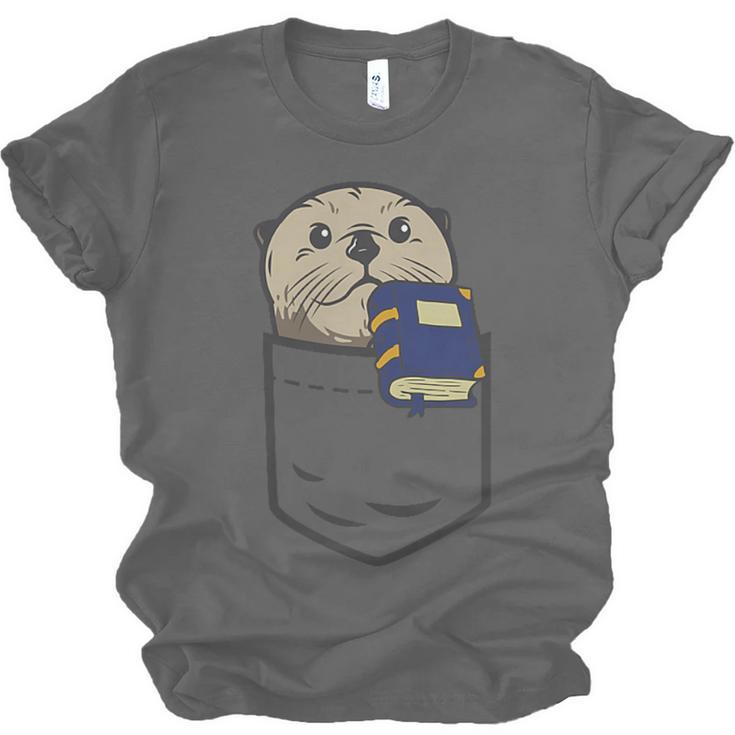 Otter Cute Read Reading Book Librarian Across America Kids Unisex Jersey T-Shirt