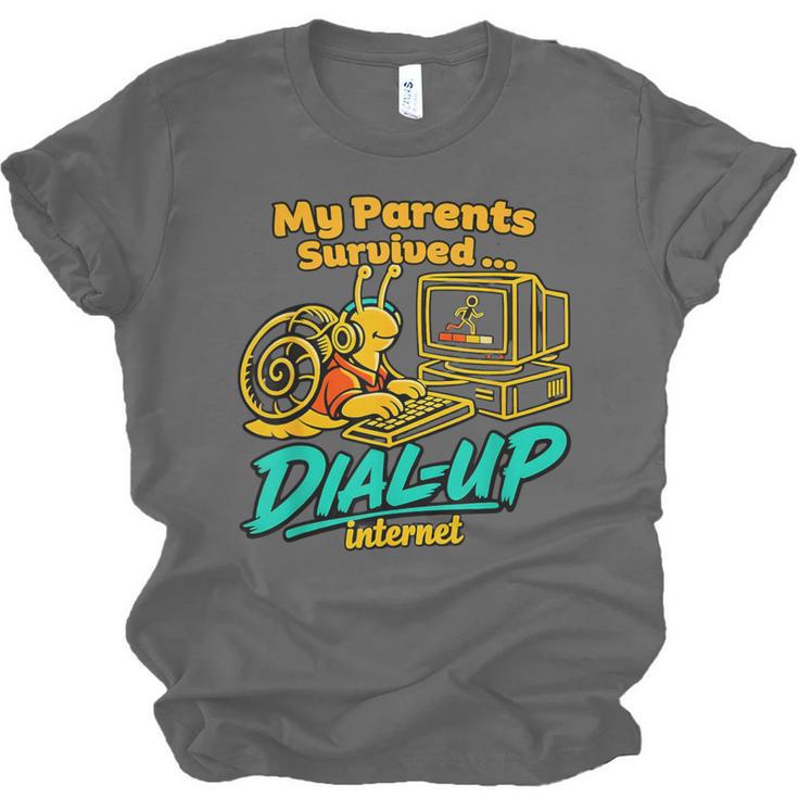 My Parents Survived Dial Up Internet Nostalgia 90s Unisex Jersey T-Shirt
