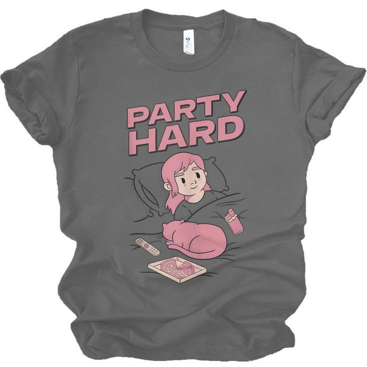 Party Hard Comfortable Stay At Home Introvert Unisex Jersey T-Shirt Party Hard Comfortable Stay At Home Introvert Unisex Jersey T-Shirt