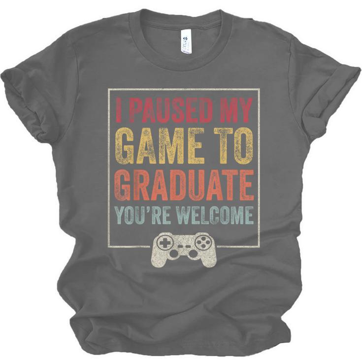 I Paused My Game To Graduate Gamer Graduation Men Boys Unisex Jersey T-Shirt