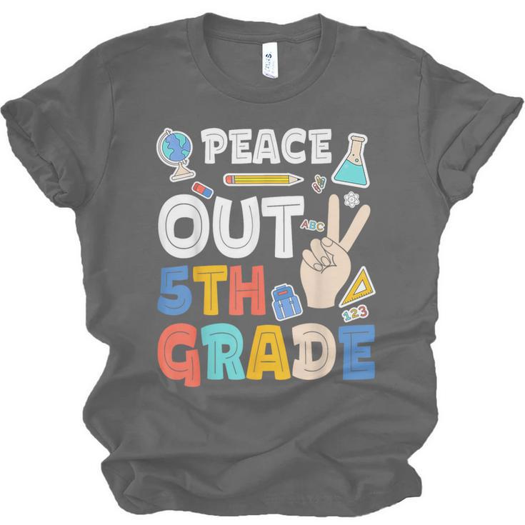 Peace Out 5th Grade Fifth Grade Graduation T-Shirt Unisex Jersey T-Shirt
