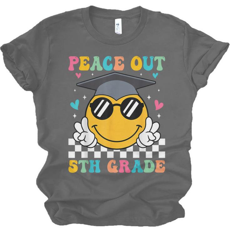 Peace Out 5th Grade Graduation Last Day Of School Unisex Jersey T-Shirt