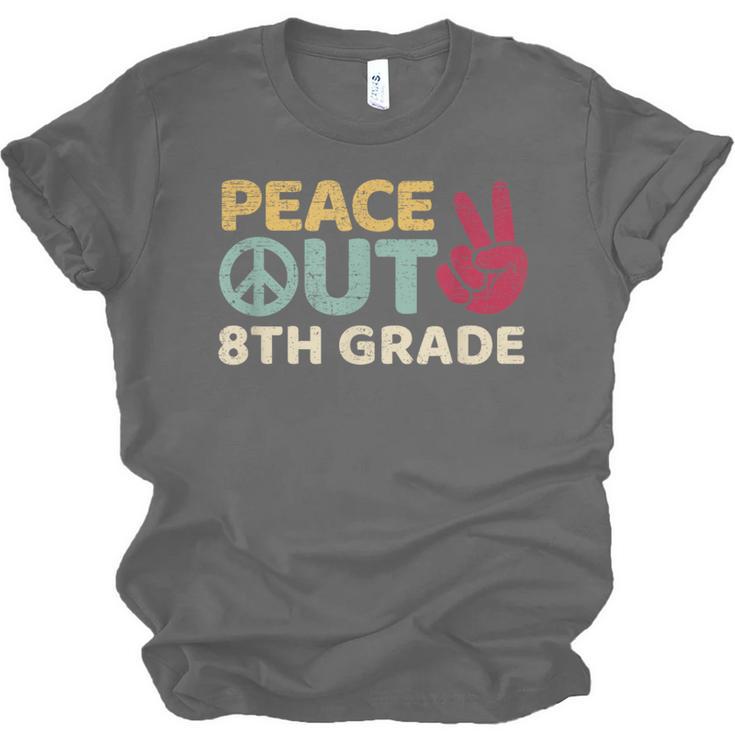 Peace Out 8th Grade Graduation Last Day Of School Unisex Jersey T-Shirt