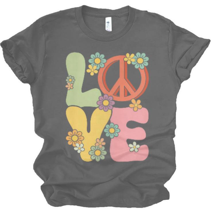 Peace Sign Love Groovy Vibes Costume Nostalgia 1980s Fashion Unisex Jersey T-Shirt