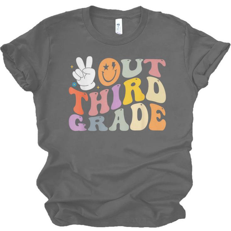 Peace Out Third 3rd Grade Graduation Graduate Class Of 2025 Unisex Jersey T-Shirt