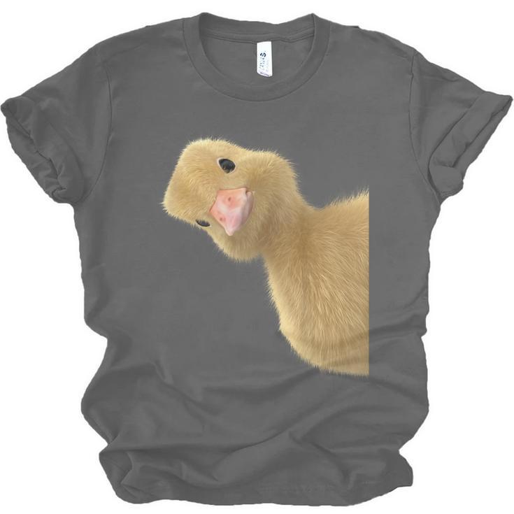 Peking Duck Peeking Chef Graduation Farm Duck Lover Unisex Jersey T-Shirt