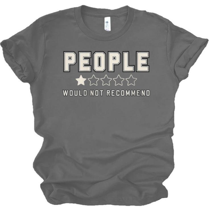 People One Star Rating Would Not Recommend Introverts Unisex Jersey T-Shirt People One Star Rating Would Not Recommend Introverts Unisex Jersey T-Shirt