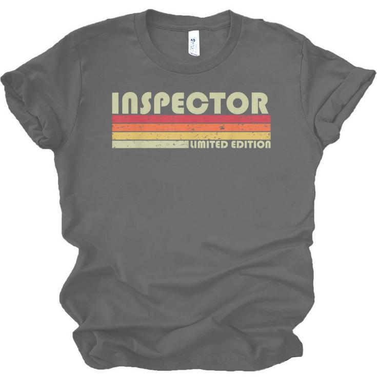 Personal Christmas Retro Vintage Graduation Inspector Job Title Profession Birthday Worker Idea Unisex Jersey T-Shirt