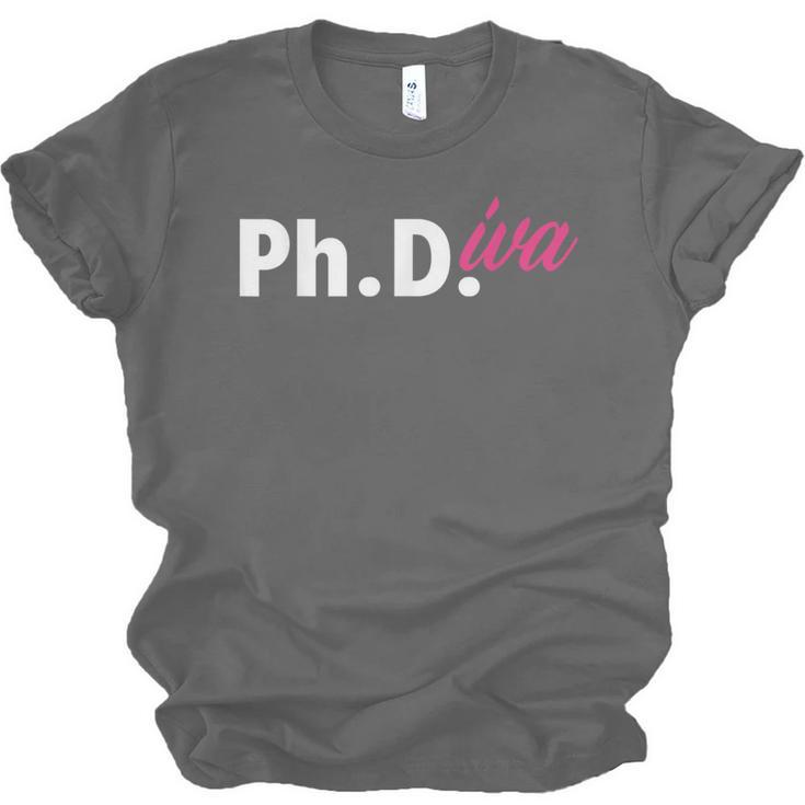 Ph Diva Women Dissertation Doctoral Degree Graduation PhD Unisex Jersey T-Shirt