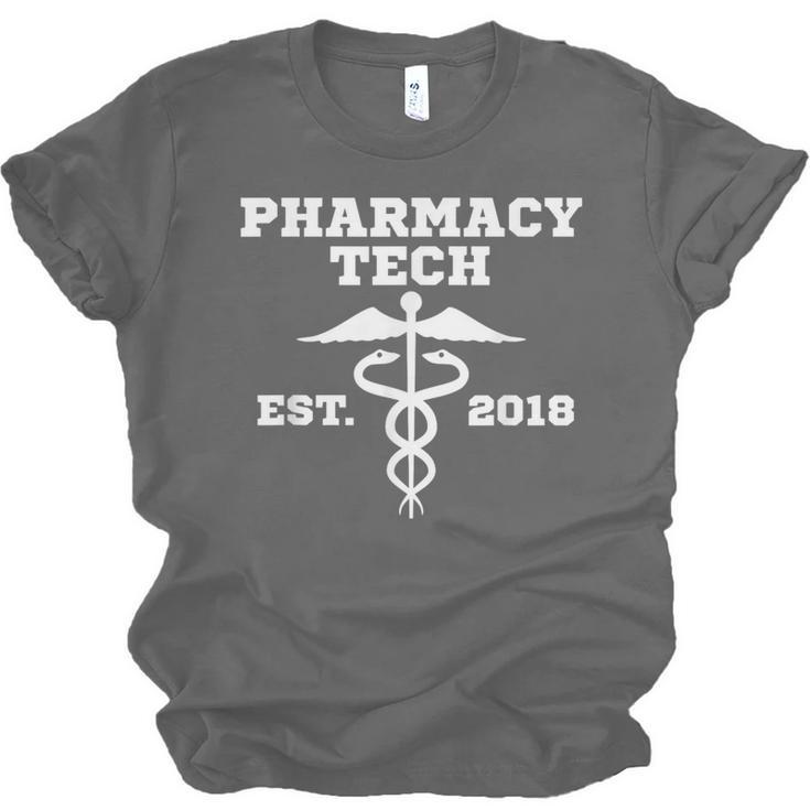 Pharmacy Tech GraduationShirt Student Est 2018 Unisex Jersey T-Shirt