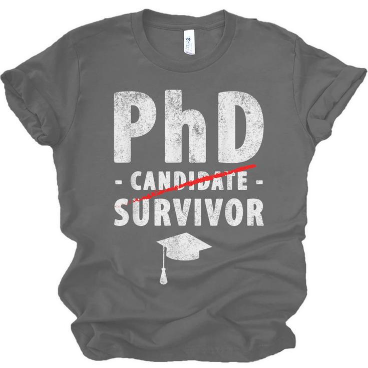 PhD Candidate Survivor PhD Graduation Unisex Jersey T-Shirt