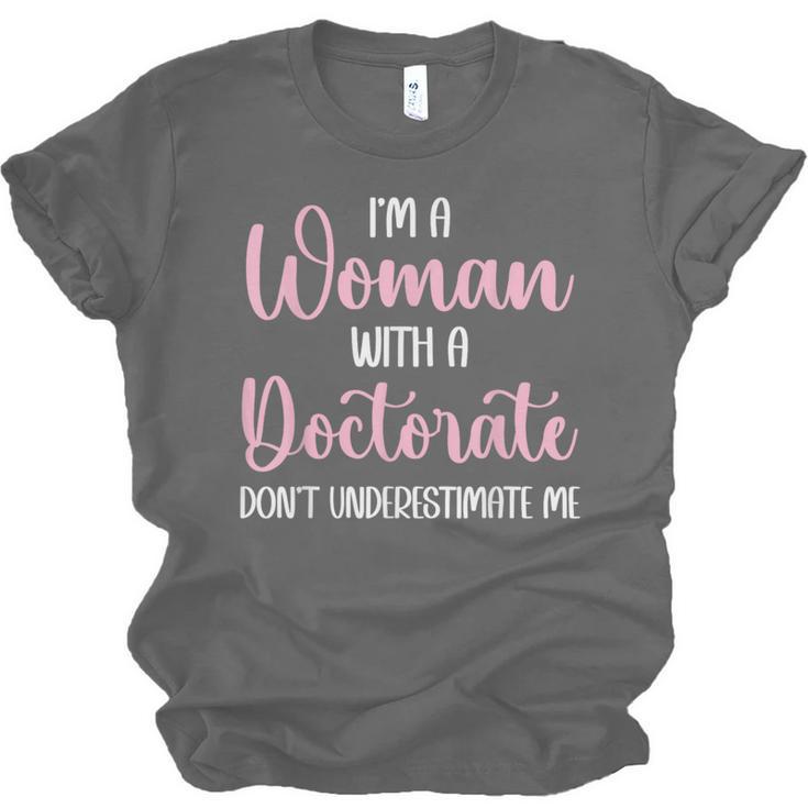 PhD Graduation Woman With A Doctorate Degree Unisex Jersey T-Shirt