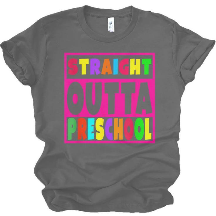 Pink STRAIGHT OUTTA Preschool PRE-K Graduation Unisex Jersey T-Shirt