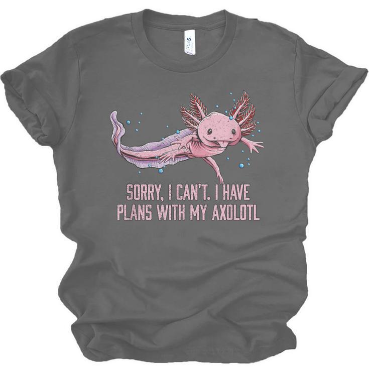 I Have Plans With My Axolotl Salamander Introvert Unisex Jersey T-Shirt