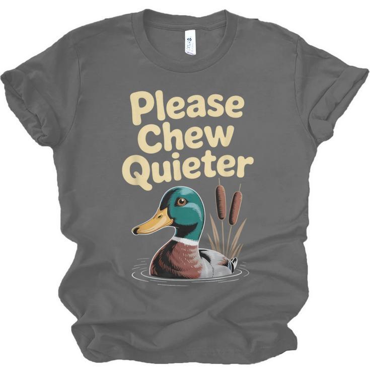 Please Chew Quieter Introvert Duck Lover Unisex Jersey T-Shirt