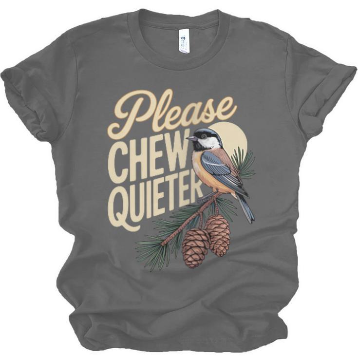 Please Chew Quieter Introverts Casual Everyday Unisex Jersey T-Shirt