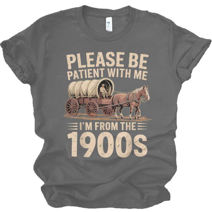 Please Be Patient With Me I'm From The 1900s Retro Humor Unisex Jersey T-Shirt