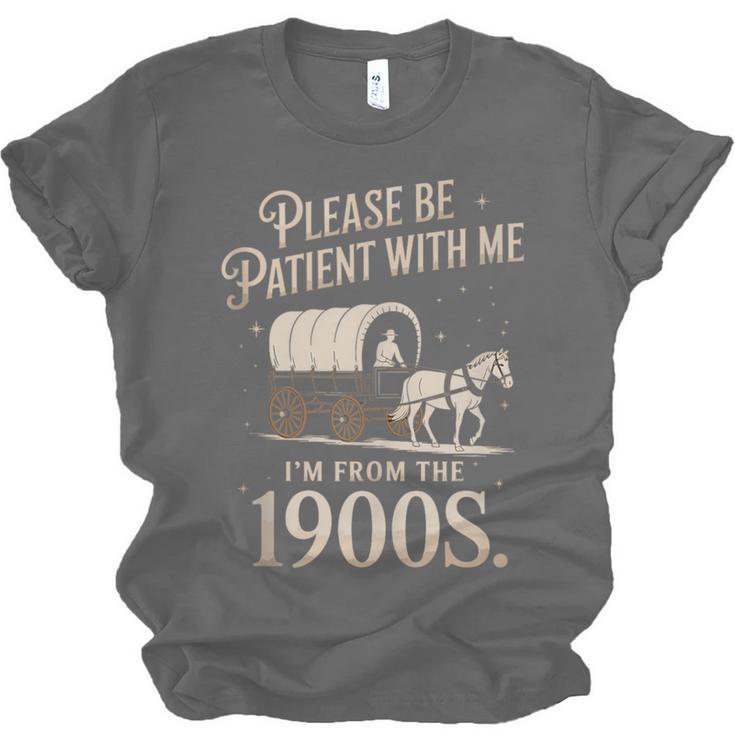 Please Be Patient With Me I'm From The 1900s Retro Western Unisex Jersey T-Shirt