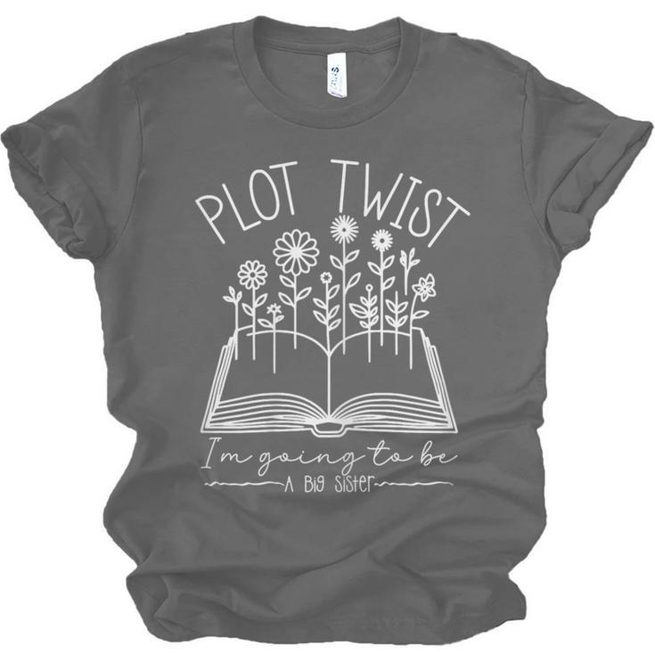 Plot Twist I'm Going To Be A Big Sister Literary Book Kids Unisex Jersey T-Shirt