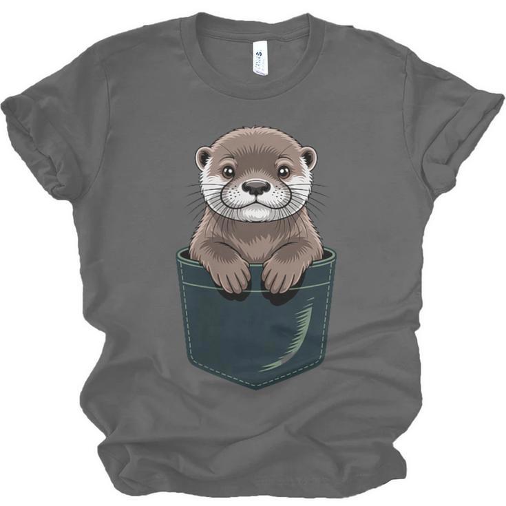 Pocket Otter Lover Introvert Cute Animal Fun Surprise Unisex Jersey T-Shirt Pocket Otter Lover Introvert Cute Animal Fun Surprise Unisex Jersey T-Shirt