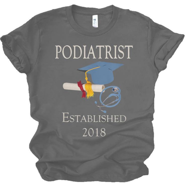 Podiatrist Established 2018 Med School Graduation Shirt Unisex Jersey T-Shirt