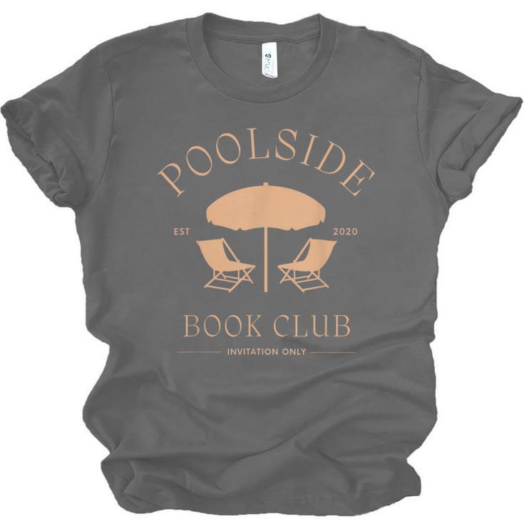 Poolside Book Club Summer Reading Book Lover Swimming Shirt For Men Women Unisex Jersey T-Shirt