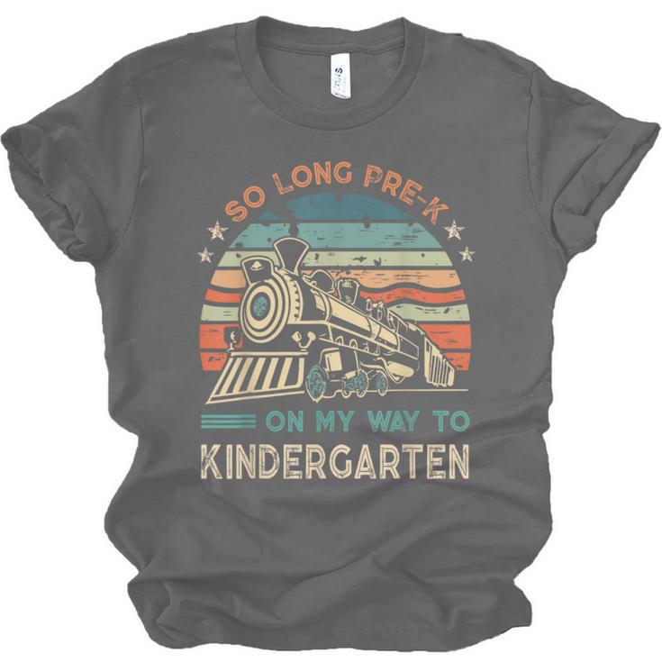 Pre-k Graduation To Kindergarten Retro Vintage Train Kids Unisex Jersey T-Shirt
