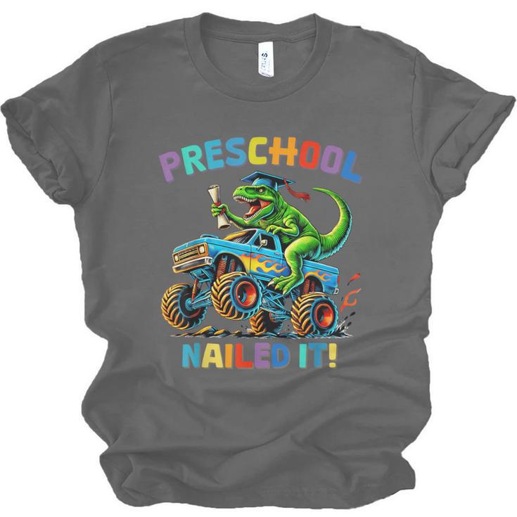 Preschool Graduation Monster Truck Dinosaur Boys Dino Tee Unisex Jersey T-Shirt