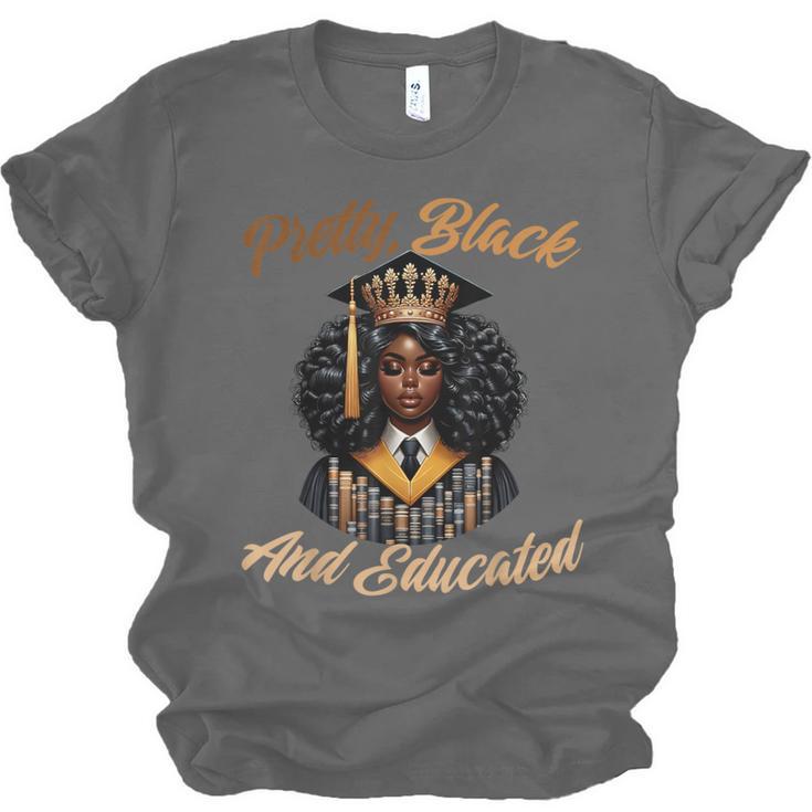 Pretty Educated African American Graduation Class 2024 Unisex Jersey T-Shirt