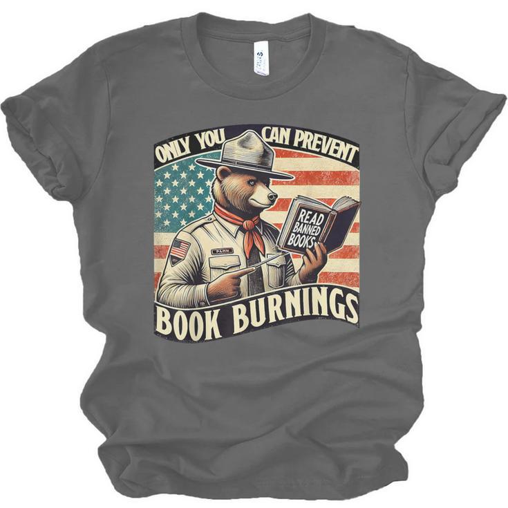 Only You Can Prevent Book Burnings Books Unisex Jersey T-Shirt Only You Can Prevent Book Burnings Books Unisex Jersey T-Shirt