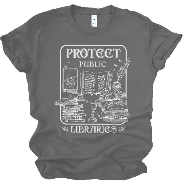 Protect Public Libraries Support Local Librarian Book Lover Unisex Jersey T-Shirt